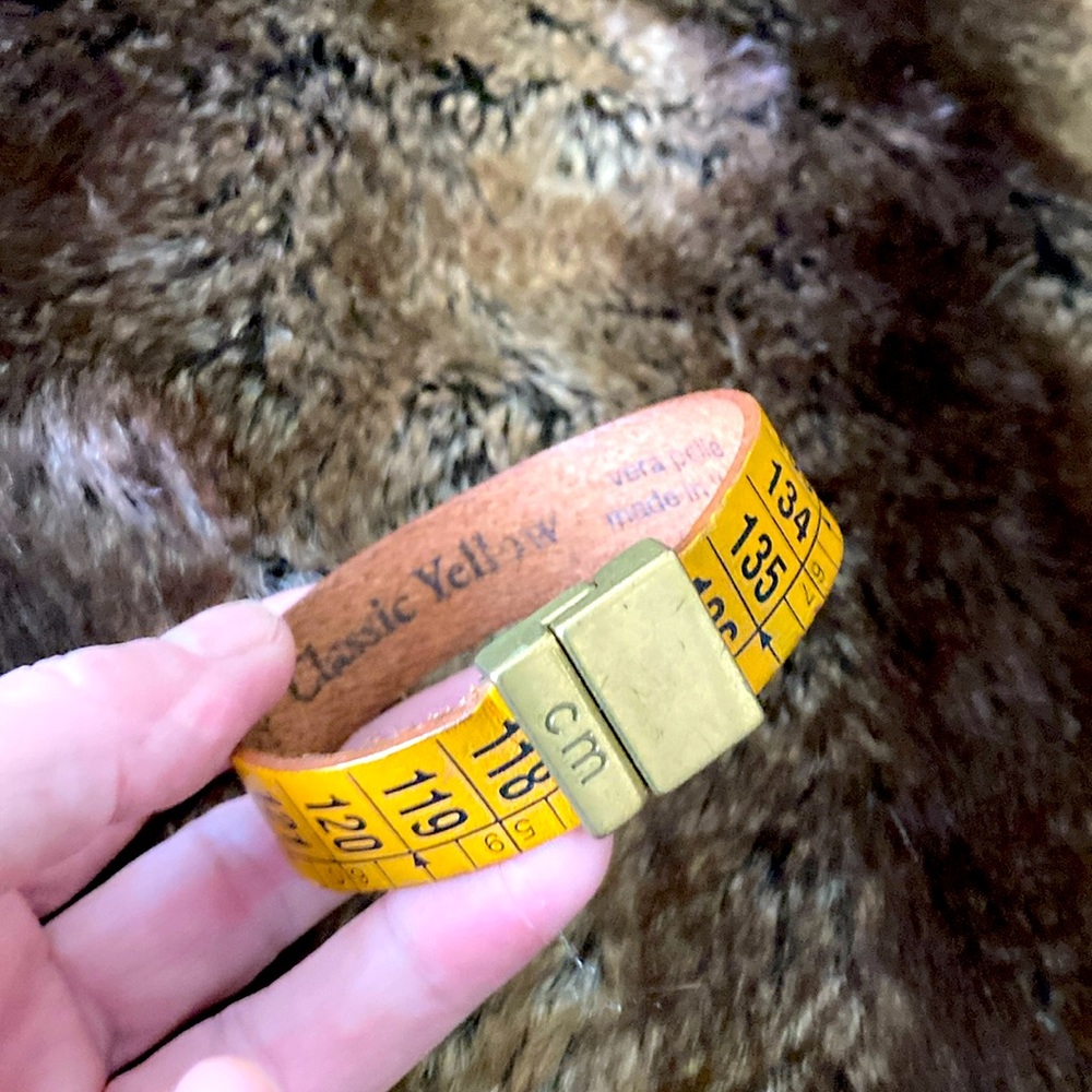 Italian leather unique bracelet